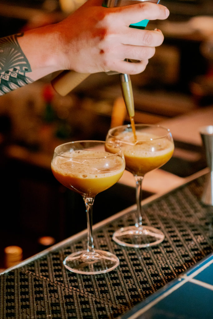 One of the specialty cocktails served at the Nan and Company Properties holiday bash at MAD.  (Photo by Jared Hernandez, Nan Studios)