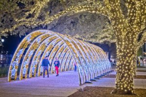 Stroll through 100,000 LED lights at Winter Wanderland on Bagby Street. (Courtesy Central Houston)