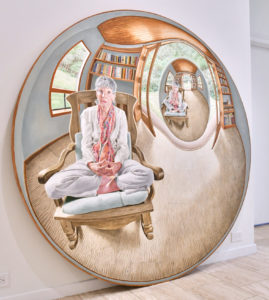 Woman on a Rocking a Chair Crossing Legs by Fernando Casas 3