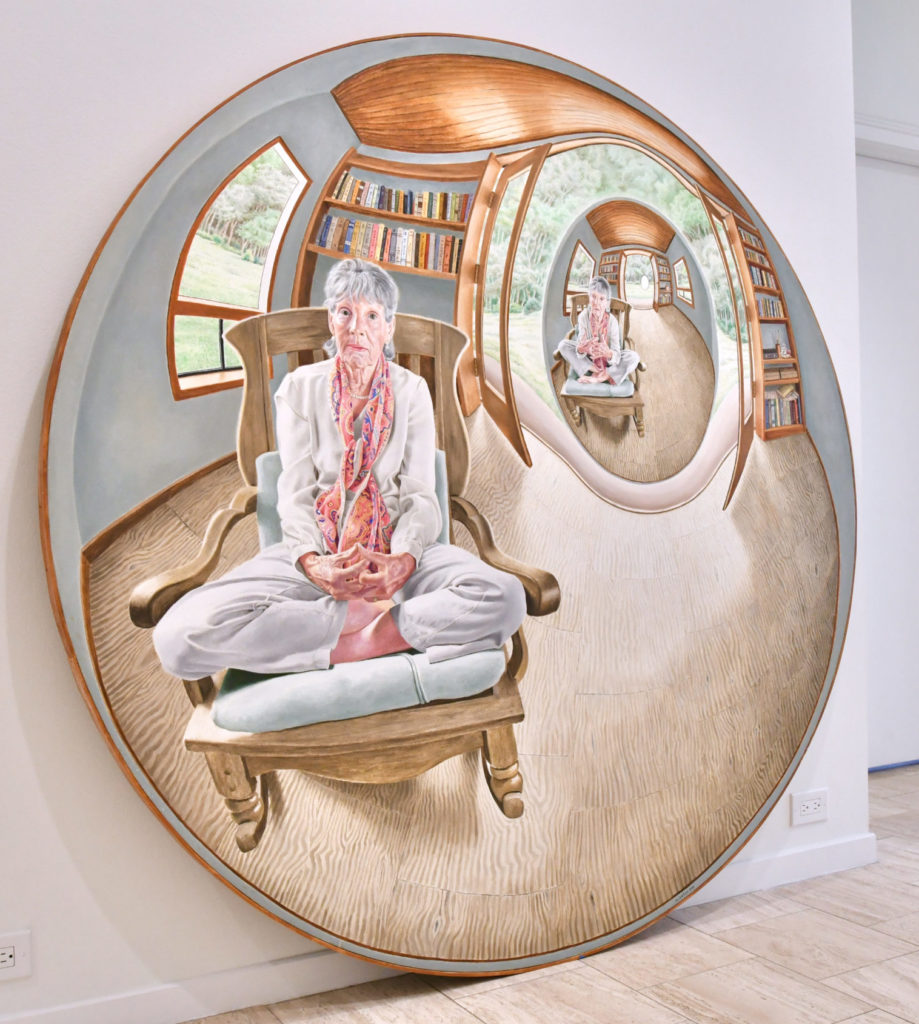 Fernando Casas' "Woman on a Rocking a Chair Crossing Legs" (Photo by Alex Montoya)