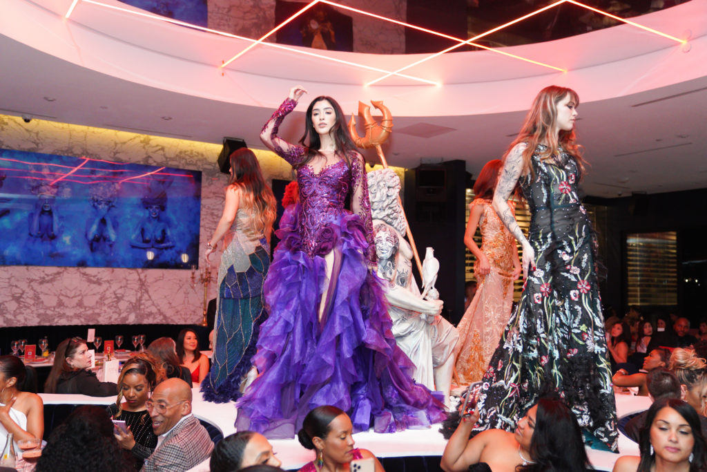 Models showcasing Danny Nguyen Couture gowns at the Model of the Year Awards dinner at Ciel. (Photo by  Henry Adegbite, Visual Influence)