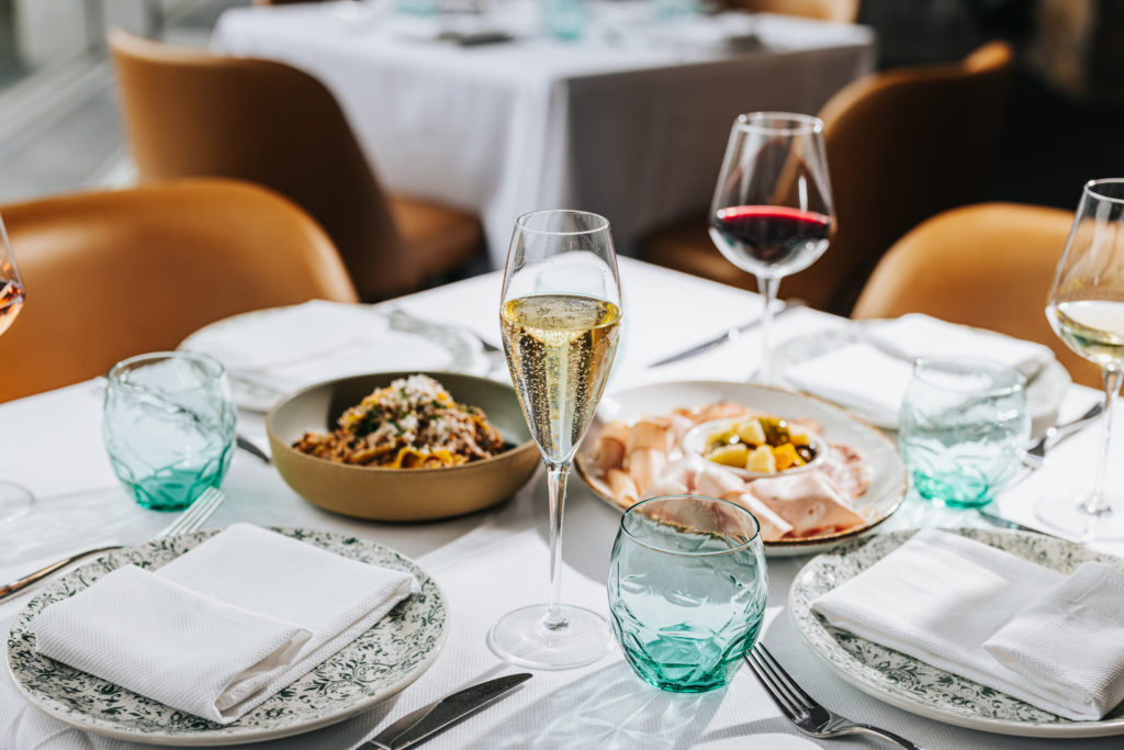 The table is set at the soon to open 61 Osteria. Photo by Kathy Tran.
