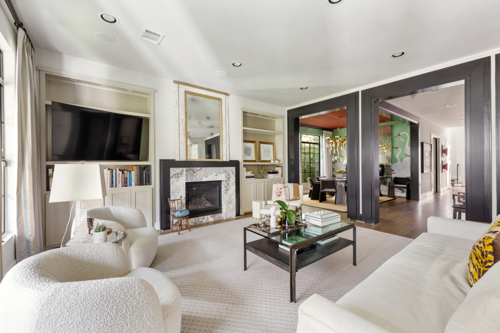 View of the main living area through to the formal dining room at 1919 Elmen in Houston.  (Photo by JG Photography)