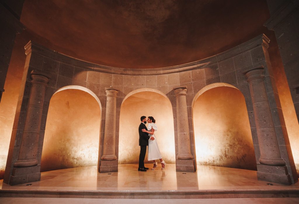 Day or night, the 30-foot tall Water Wall at Bell Tower on 34th is a spectacle to behold