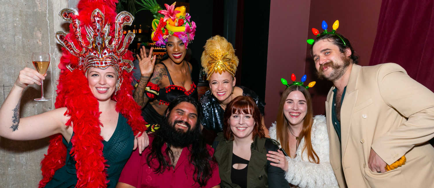 Ali DiNunzio, Julian Luna, Jordan Phillips, Gin Braverman, Matt Fries (Moon Papas) Kathryn McDougal (Photo by Emily Jaschke)