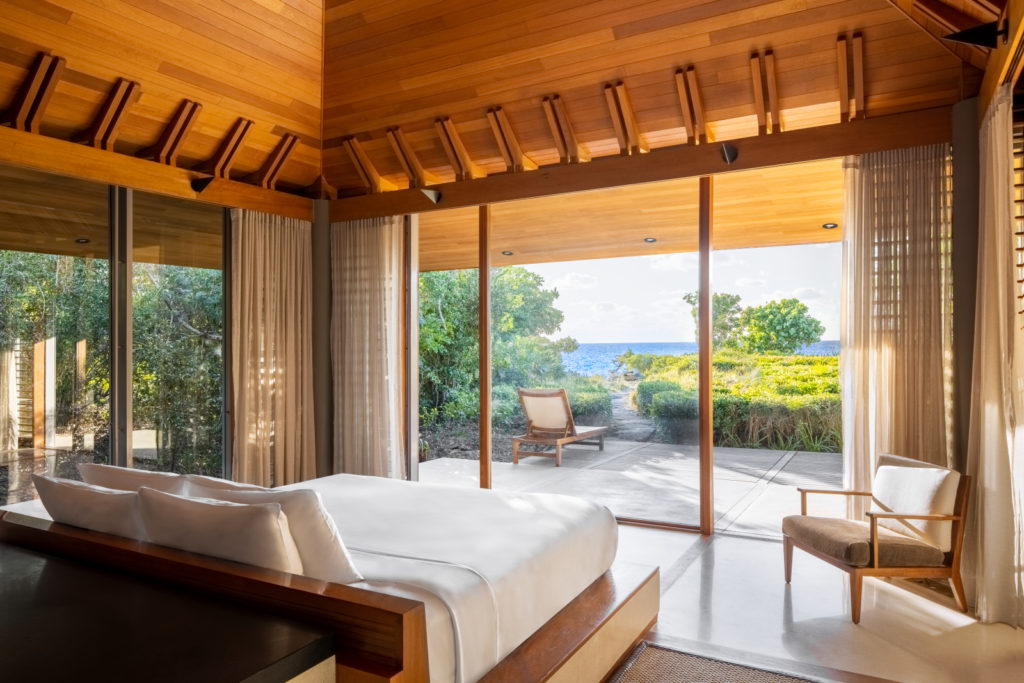 Amanyara's ultra private and spacious pavilions overlooking the turquoise waters are perfect for guests who never want to leave their rooms. 