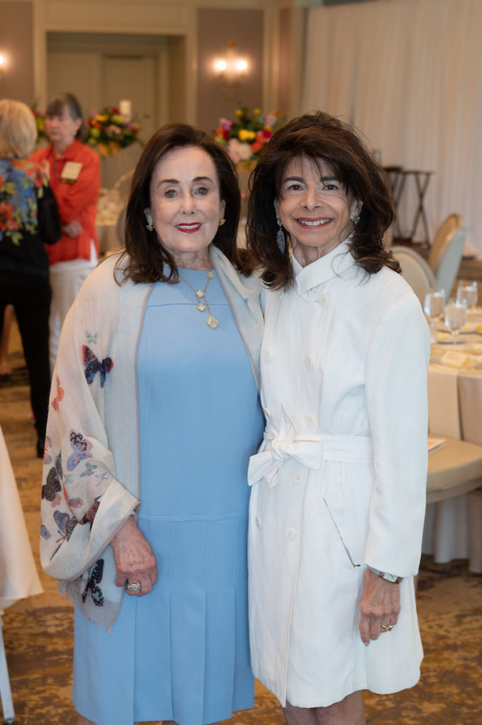 Houston Symphony League President's Luncheon and Style Show chair Betty Tutor with Terri Ramano. (Photo by Wilson Parish)