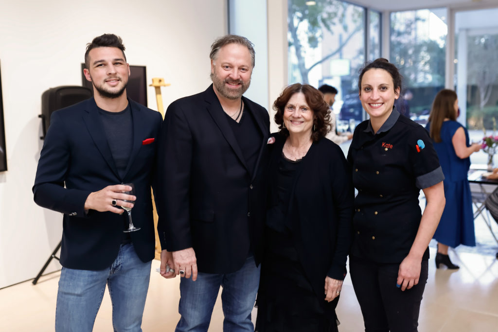 Cannon Beight, Jason Aigner, Donna Vallone, Kate McLean at Leslie's Legacy cocktail at McClain Gallery (Photo by Johnny Than)