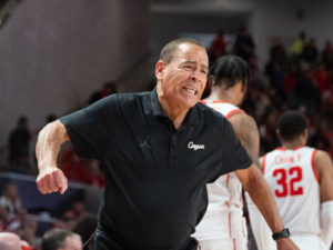 The University of Houston Cougars beat the SMU Mustangs at the Fertitta Center