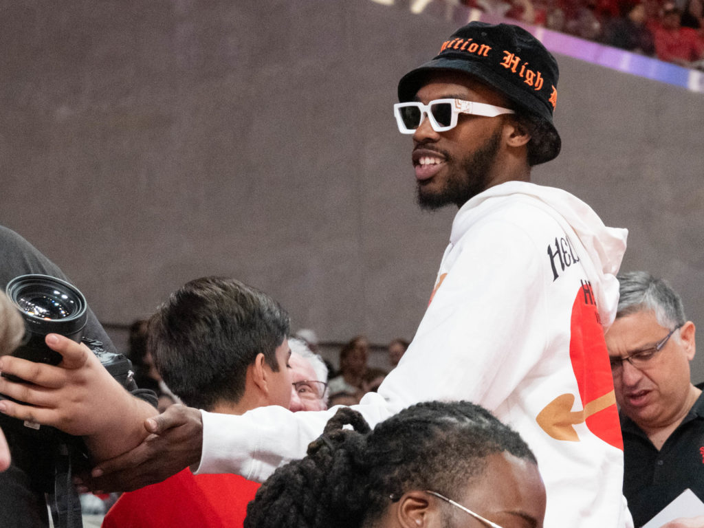 Former University of Houston point guard DeJon Jarreau is a regular at the Fertitta Center as he rehabs from injury. (Photo by F. Carter Smith)