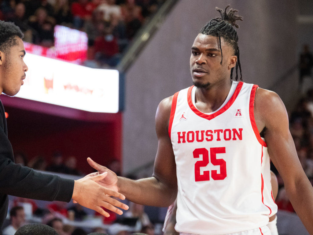 University of Houston super freshman Jarace Walker has a special bond with Kelvin Sampson. (Photo by F. Carter Smith)