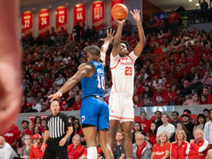 The University of Houston Cougars beat the SMU Mustangs at the Fertitta Center