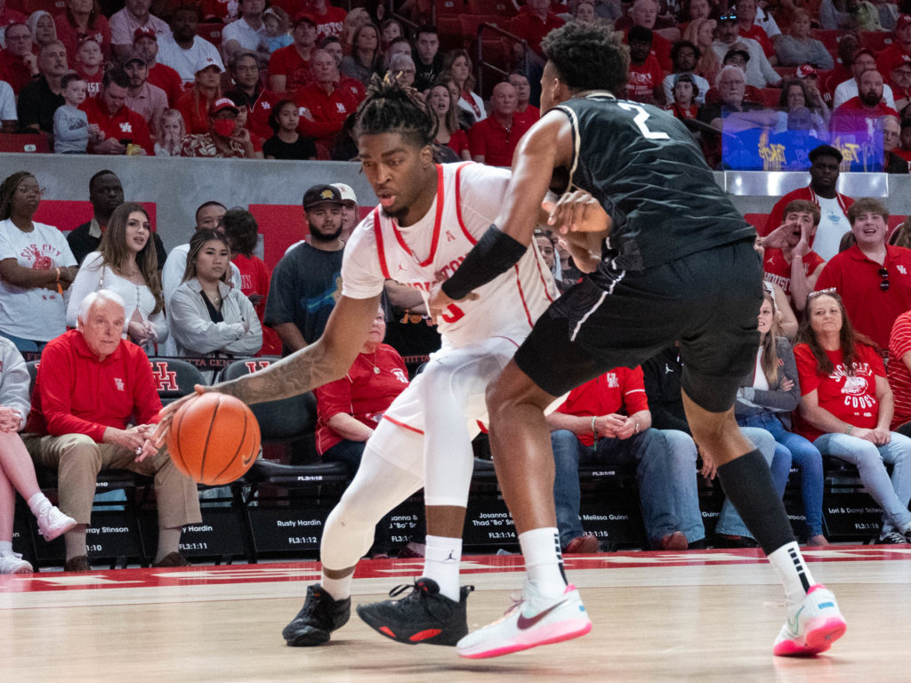 University of Houston big man Ja'Vier Francis is developing more moves inside, (Photo by F. Carter Smith)