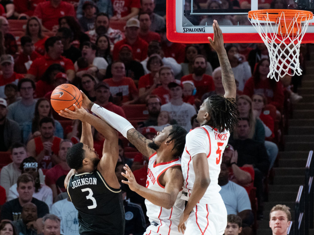 University of Houston big men J'Wan Roberts and Ja'Vier Francis can be defensive forces. (Photo by F. Carter Smith)