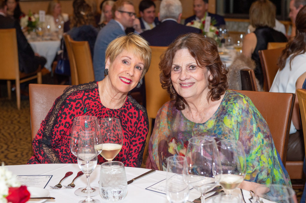 Donna Lewis, Donna Vallone at CanCare's wine dinner at Tony's. (Photo by Jacob Power)