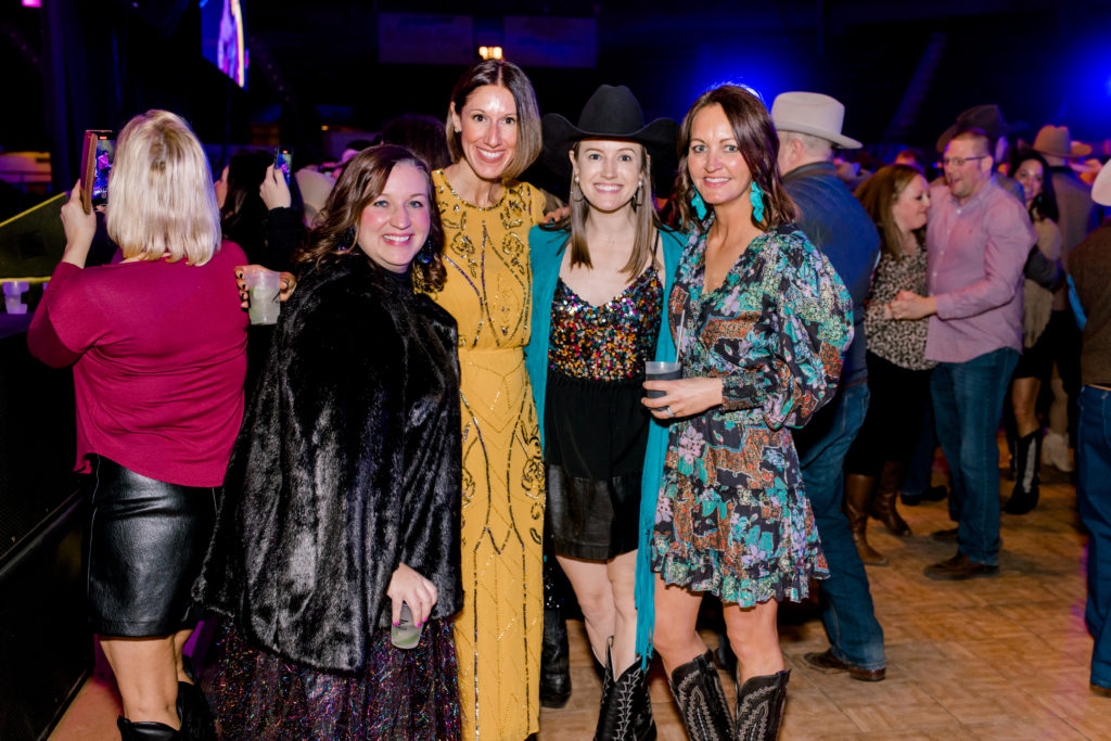 Robin Greenhaw, Alli D'Acosta, Lizzy McNamara, and Kathleen Carter at the Junior League of Fort Worth Grand Entry Gala. Photo by Canon Elizabeth Photography
