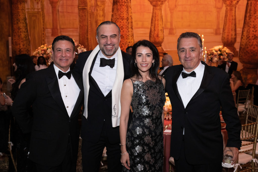 Houshang Touzie, Kiki & Carmen Dikman, Masoud Ladjevardian at the Museum of Fine Arts, Houston 'Art of the Islamic Worlds Gala.' (Photo by Wilson Parish)