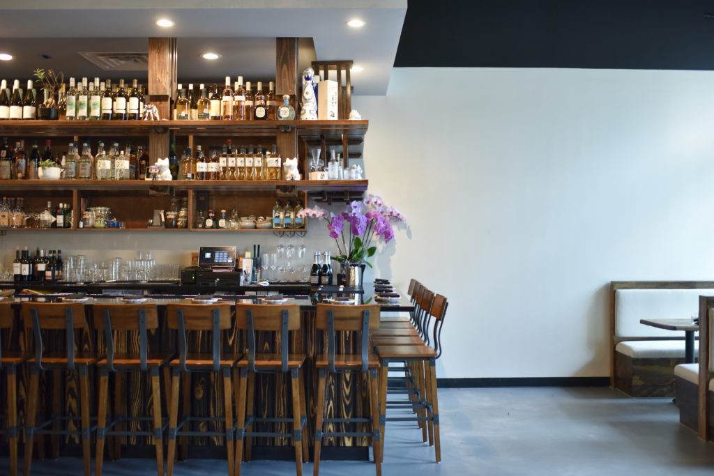 Inside chef and owner Sherman Yeung's new restaurant Money Cat, located at Kirby Grove off Richmond Avenue, wood rules. (Photo by Kimberly Park)