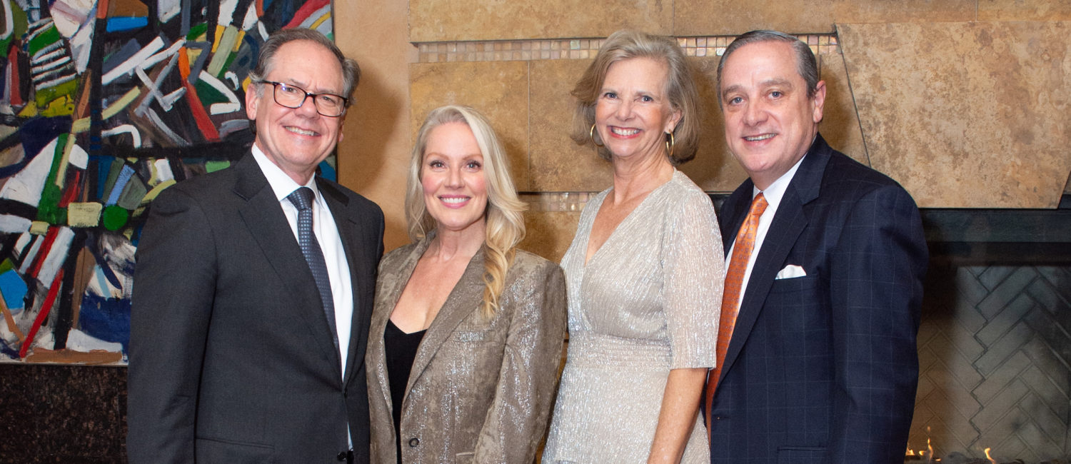 John Schlosser & Mel Edwards, Susan & Kirby Greteman, chairs of the CanCare wine dinner at Tony's. (Photo by Jacob Power)