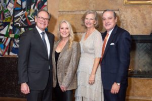 John Schlosser & Mel Edwards, Susan & Kirby Greteman, chairs of the CanCare wine dinner at Tony's. (Photo by Jacob Power)