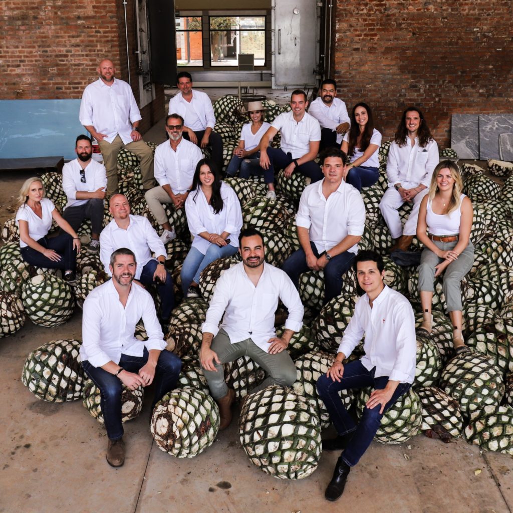 LALO elevates the agave. The brand's three founders in the foreground are Jim McDermott, Eduardo "Lalo" Gonzalez, and David Carballido.