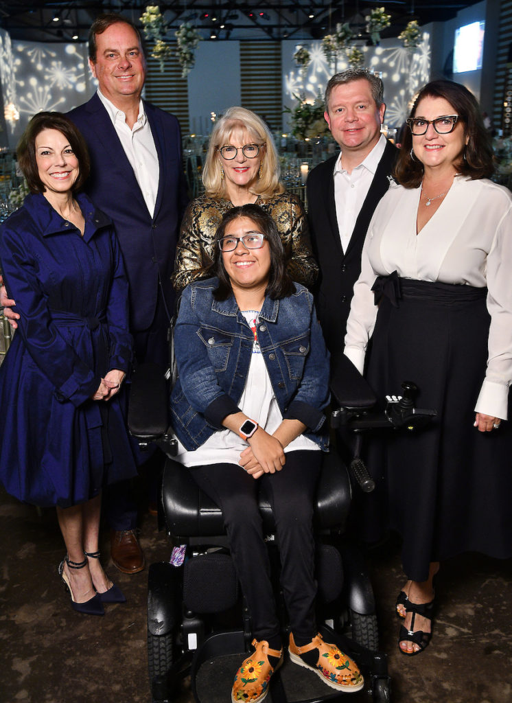 Chairs Laurie & Chris Baker, Camp for All president and CEO Pat Prior Sorrels, chairs Steve & Debra Gilbreath, Mayra Delacruz at the Camp for All gala held at The Revaire.