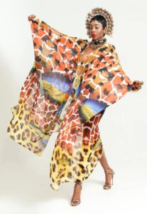 MADAGASCAR GODDESS KAFTAN MADAGASCAR PRINT, $295