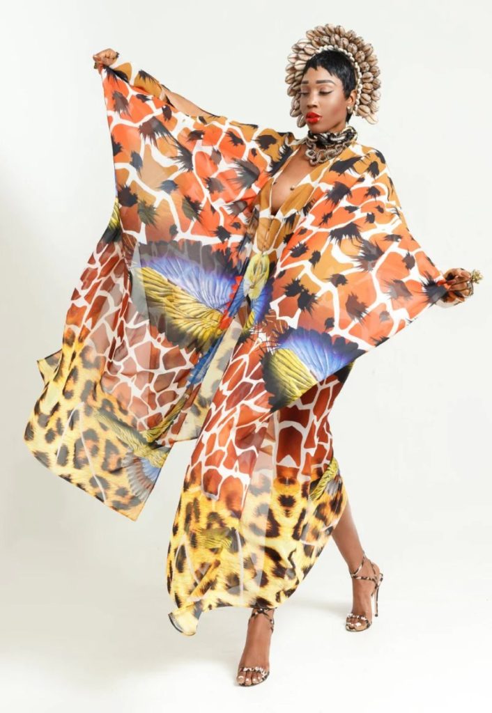 Sai Sankoh Madagascar Goddess Kaftan, $295