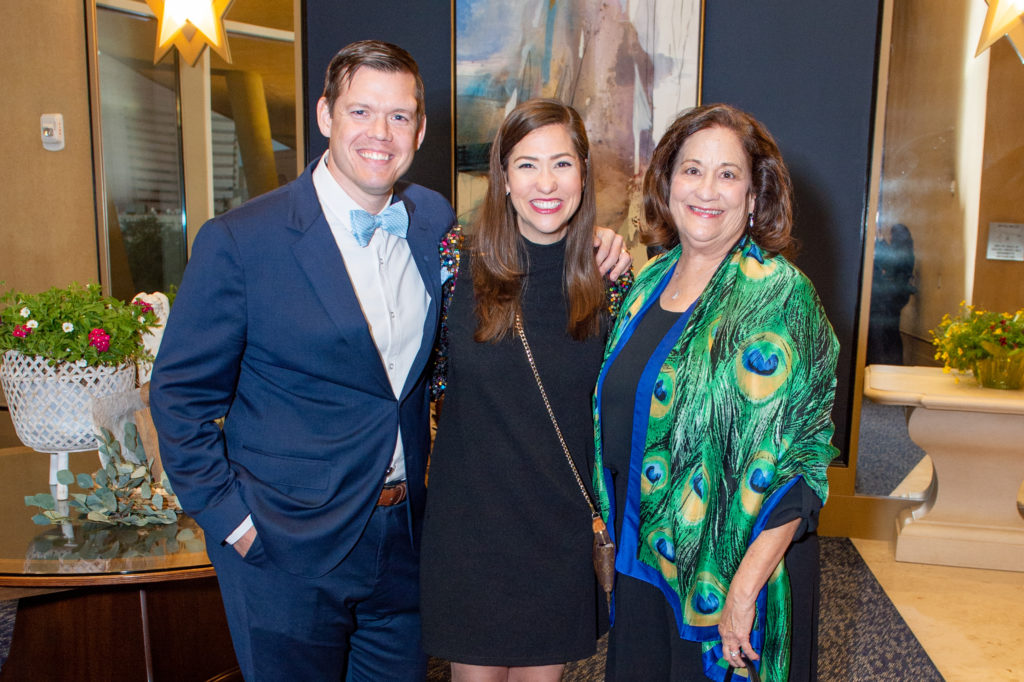 Michael Elliott, Sarah Elliot, Vivian Shudde at The Brookwood Community gala held at the Hobby Center for the Performing arts.(Photo by Jacob Power)