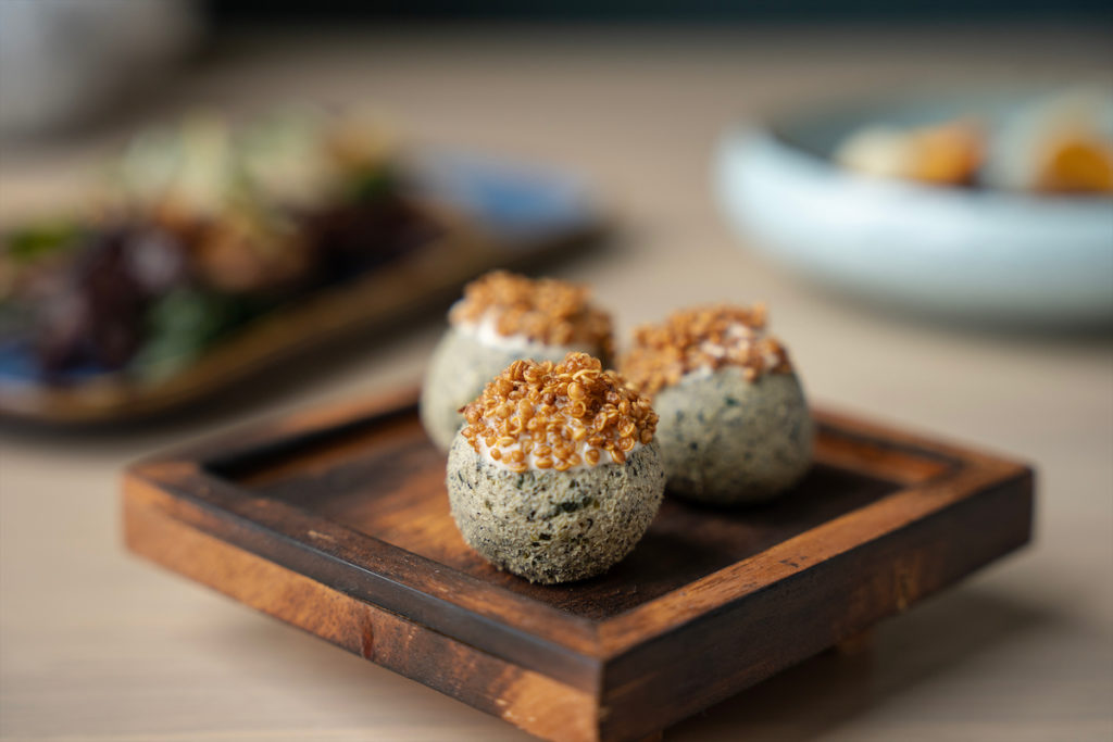 Brassica Balls with goat cheese and quinoa at Quarter Acre. (Photo by Emily Loving)
