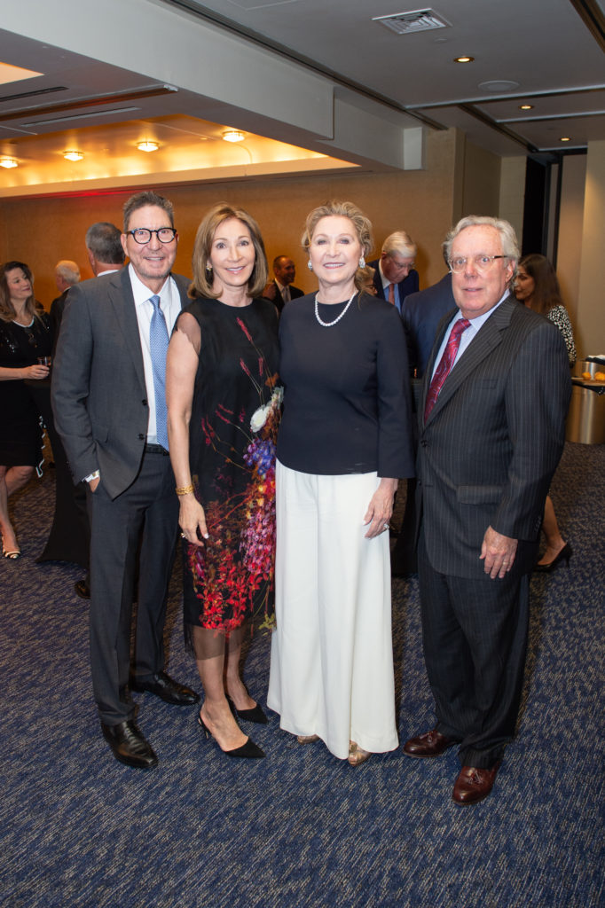 The Brookwood Community gala honorary chairs  Scott & Soraya McClelland, Carol & Michael Linn at Hobby Center for the Performing Arts. (Photo by Jacob Power)