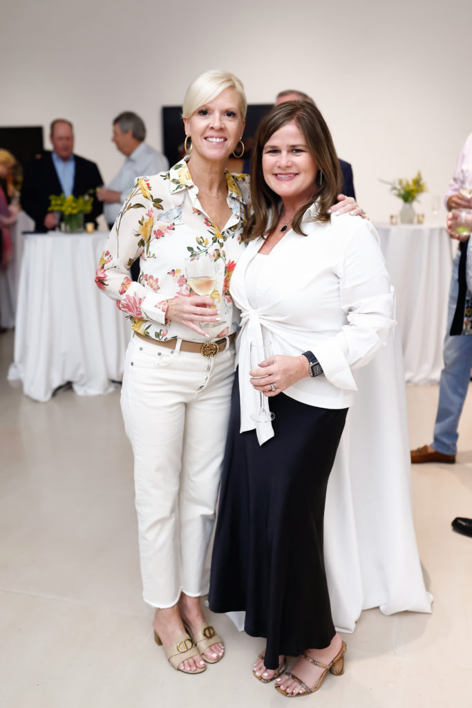 Susan Ferrari, Janie Reister at Leslie's Legacy cocktail at McClain Gallery (Photo by Johnny Than)