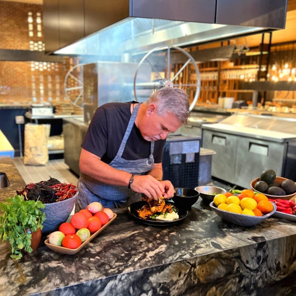 Chef Richard Sandoval preps his special Día De San Valentín menu at Toro Toro.