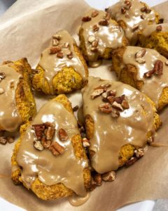 Vegan – Pumpkin maple pecan scones from Planted Bakery.