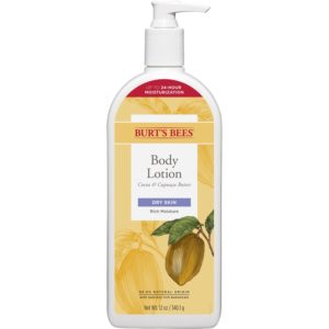 Burt’s Bees Richly Replenishing Body Lotion with Cocoa and Cupuacu butters.