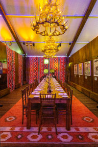 A private dining room at The Ranch Saloon + Steakhouse, the Ben Berg retreat open only during the Rodeo. (Photo by Jenn Duncan)