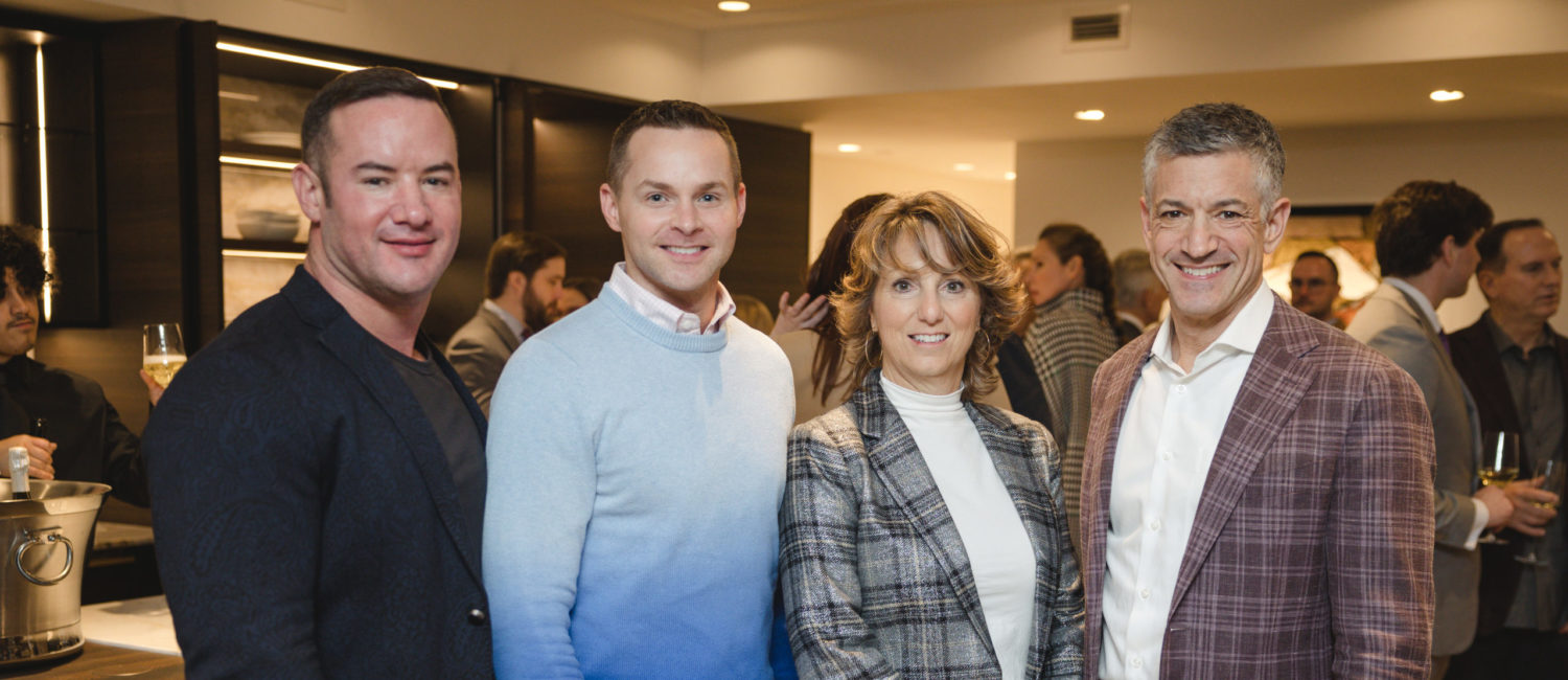 Douglas Elliman Texas co-owner Jacob Sudhoff, CASA Companies CEO Jerry Hooker, Gabriel Home Builders president Jeannine Nuzzi, Mirador Group founding principal Todd Blitzer at the CASA Companies celebration at The River Oaks. (Photo by Johnny Than)