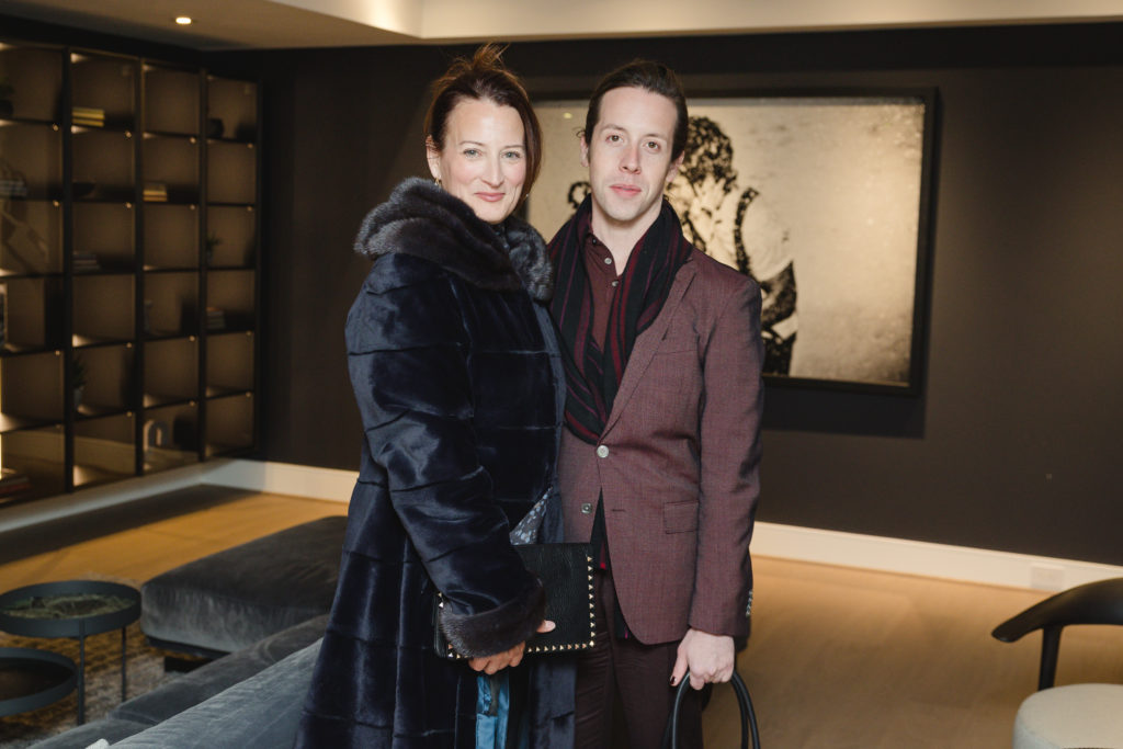 Margie Kloska, Christopher Ainsworth at the CASA Companies celebration at The River Oaks.  (Photo by Johnny Than)