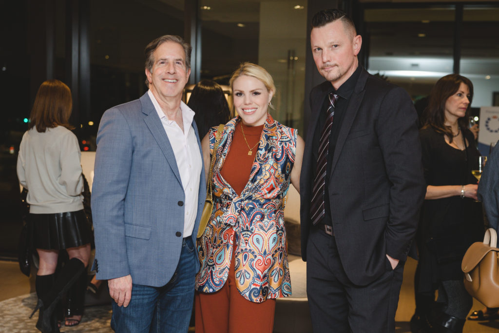 Robert Davis, Lacie Lugo, Konrad Molski at the CASA Companies celebration at The River Oaks.  (Photo by Johnny Than)