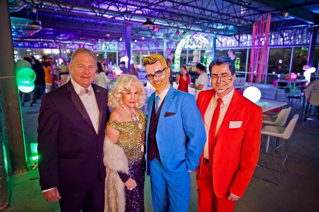 Charles Ward, Carolin Farb, Michael Pearce, Matt Burrus at 2016's The Paint Ball (Photo by Morris Malakoff)