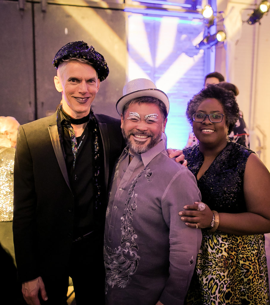 Matthew Dirst, Sixto Wagan, Necole Irvin at 2018's The Crystal Ball (Photo by Morris Malakoff)