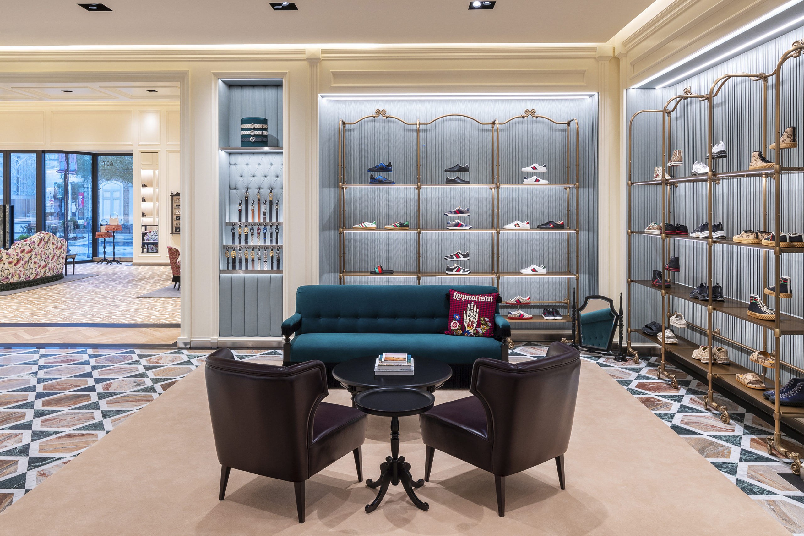 The new Gucci boutique in The Woodlands Mall makes a major impression. (Photo by Pablo Enriquez)