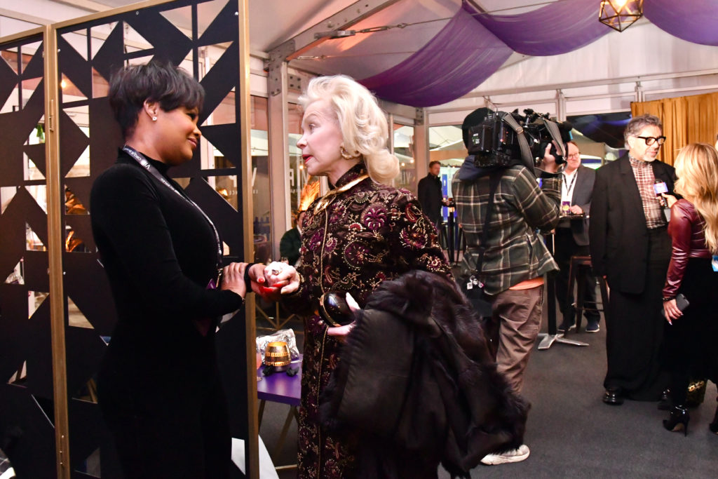 Queenie Walls, Lynn Wyatt at the Cirque du Soleil KOOZA premiere.  (Photo by Alex Montoya)