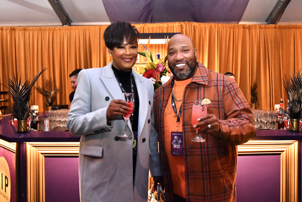 Queenie Walls & Bun B at the Cirque du Soleil KOOZA premiere.  (Photo by Alex Montoya)
