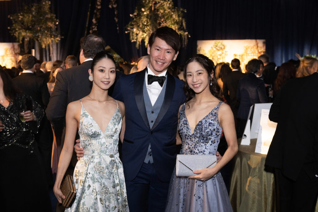 Aoi Fujiwara, Ryo Kato, Yumiko Fukuda at the Houston Ballet Ball, held in a state-of-the-art tent at the Margaret Alkek Williams Center for Dance  (Photo by Wilson Parish)