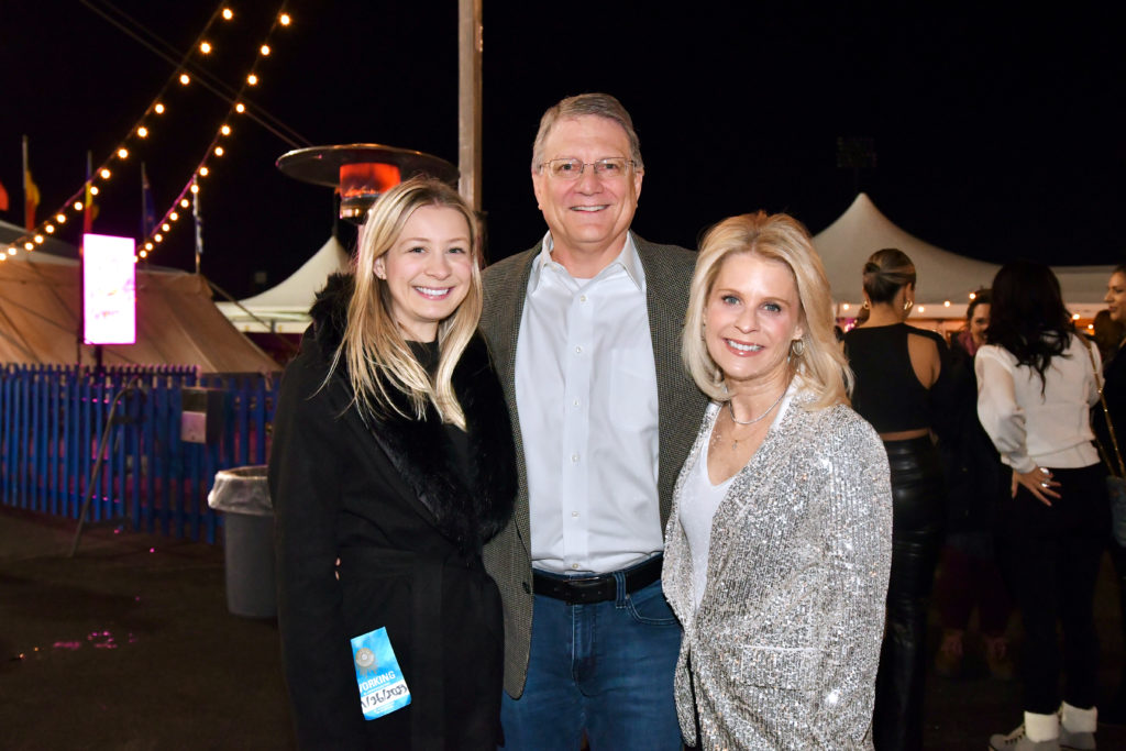 Carlie Dietert, Jeff Dietert, Maggie Dietert at the Cirque du Soleil KOOZA premiere.  (Photo by Alex Montoya)