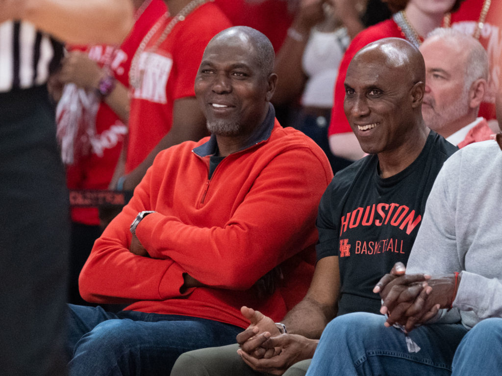 Hakeem Olajuwon is becoming more and more of a regular at the Fertitta Center. (Photo by F. Carter Smith)