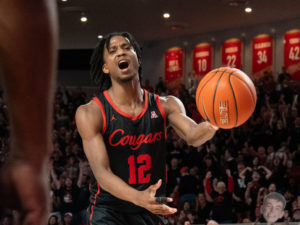 University of Houston guard Tramon Mark is pumped to be part of a college dream team. (Photo by F. Carter Smith)