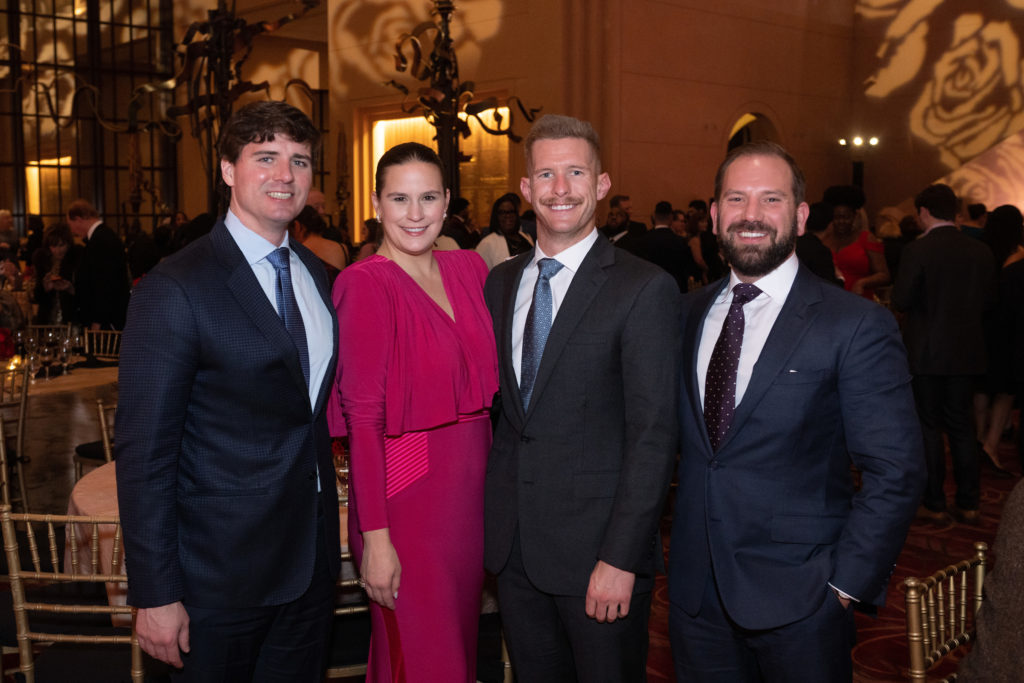 Mark & Adriana Monroe, CJ Martin, Andrew Pappas at Houston Grand Opera's Concert of Arias at Wortham Theater Center. (Photo by Wilson Parish)