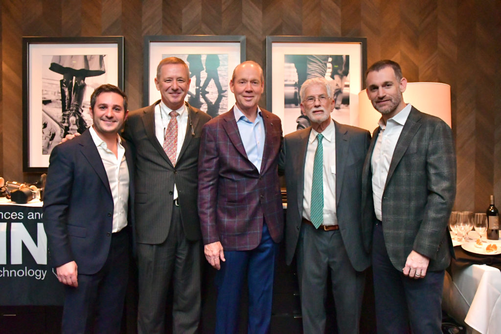 John Cangelosi, David Wuthrich, Jim Crane, John Arnold at Steak 48 for the Men of Distinction launch party (Photo by Alex Montoya)